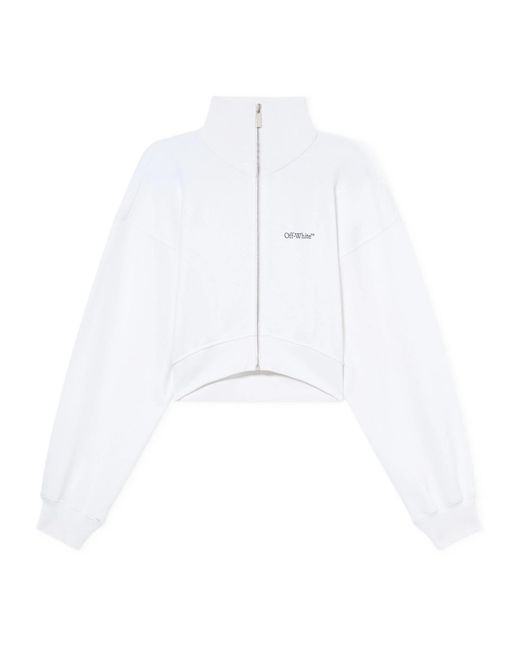 Off-White c/o Virgil Abloh White Arrow Glowing Flower Cropped Jacket