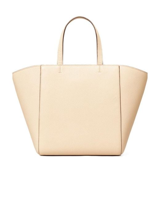 Tory Burch Natural Double T Tote Bag