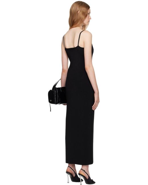 Acne Black Logo Plaque Sleeveless Dress