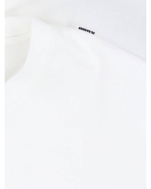 Jil Sander White Layered Sleeve T-Shirt for men