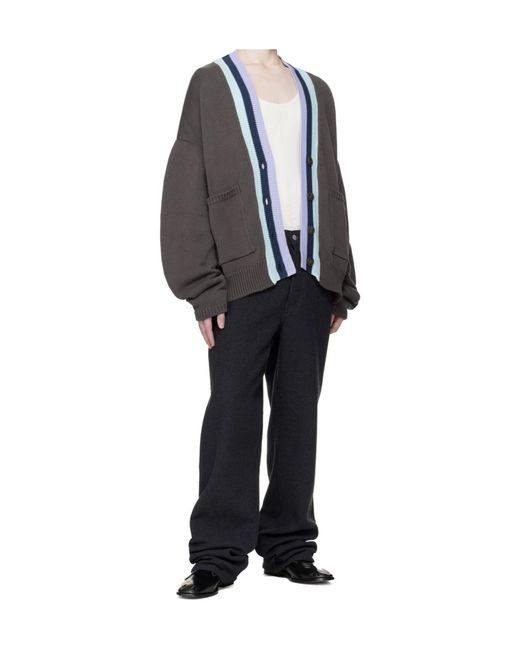 Edward Cuming Blue Heart Throb Long-Sleeve Knit Cardigan for men