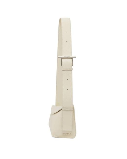 McQueen White T-Bar Sling Crossbody Bag
