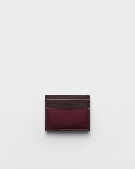 Prada Purple Triangle-Logo Two-Toned Cardholder for men