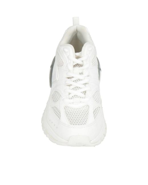 DIESEL White Simple Low-Top Sneakers