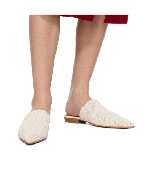 Alexander McQueen White Woven Mules