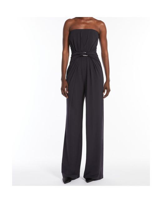 Max Mara Black Pianoforte Fiero Strapless Jumpsuit