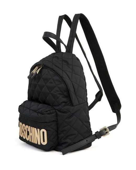 Moschino Black Rhombus Backpack