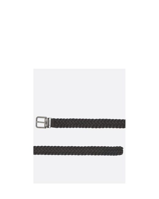 Dolce & Gabbana White Braided Buckle Belt for men