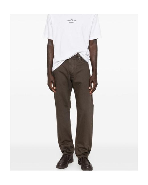 Stone Island Gray Regular Straight Jeans for men