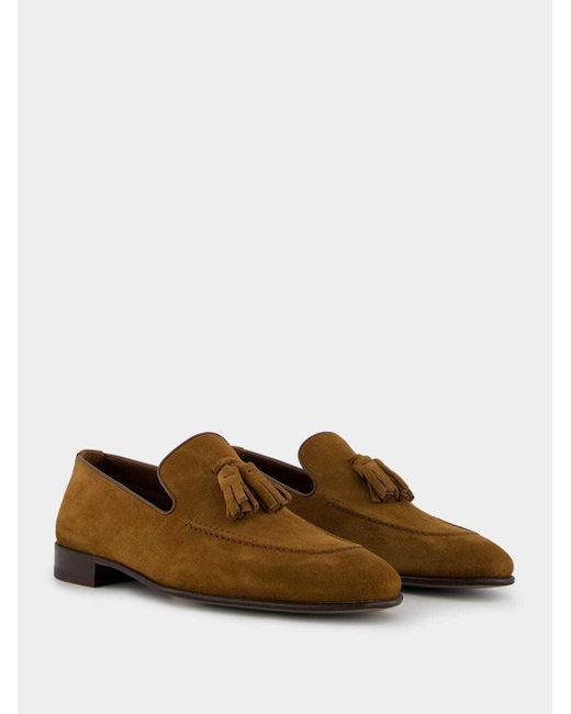 Manolo Blahnik Brown Round Toe Loafers for men