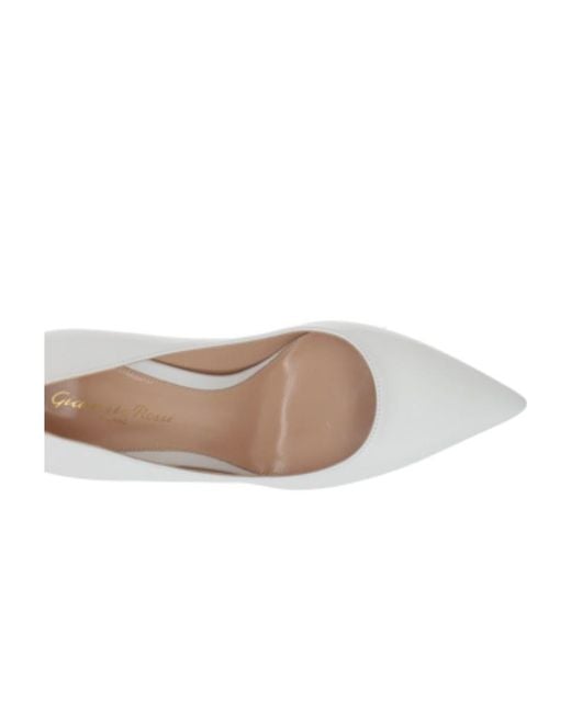 Gianvito Rossi White Gianvito Pointed Toe Pumps