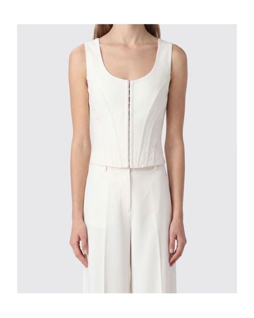 GIUSEPPE DI MORABITO White Structured Bustier Top