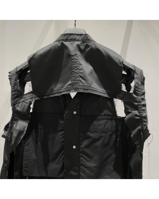 Rick Owens Black Logo Vest Casual Jacket