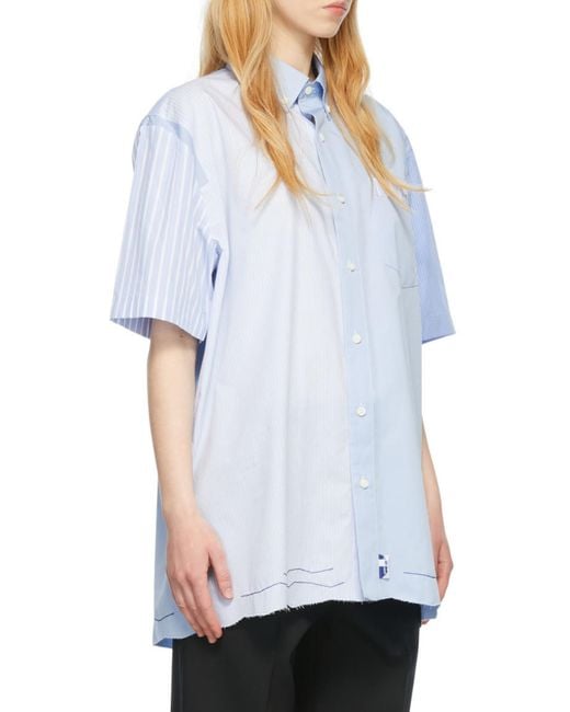 Adererror White Logo Double Short-Sleeved Shirt for men