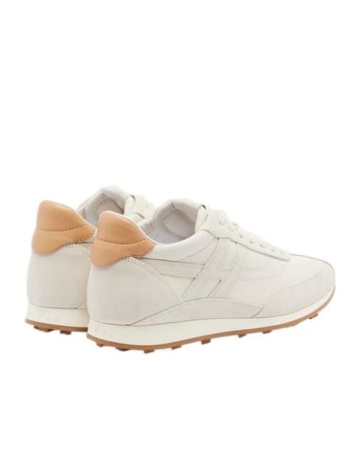 Hogan White Solid Color Sneakers