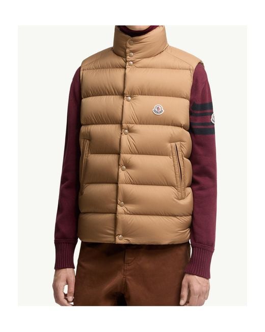 Moncler Brown Tibb Down Vest for men