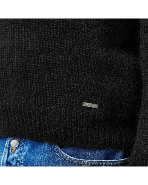 DSquared² Black Crew-Neck Knit Sweater for men