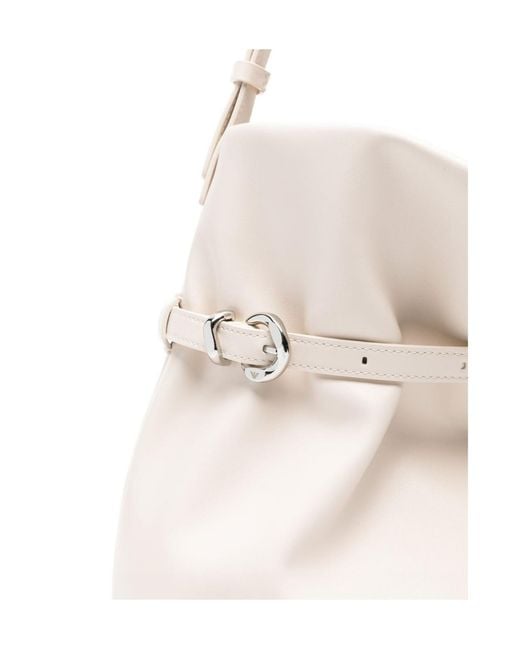 Emporio Armani White Belted Shoulder Bag
