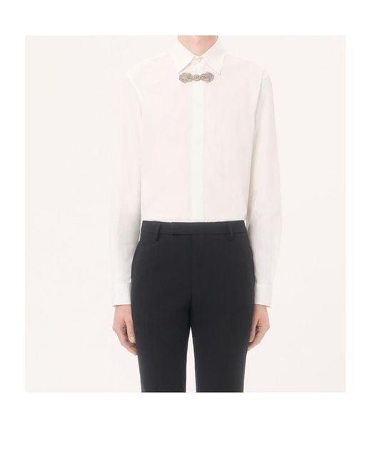 Valentino White Long-Sleeved Shirt for men