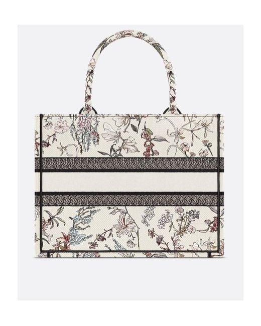 Dior White Medium Book Tote