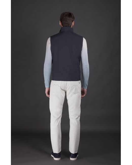 Moorer Black Senio-Skt Zip-Up Padded Gilet for men