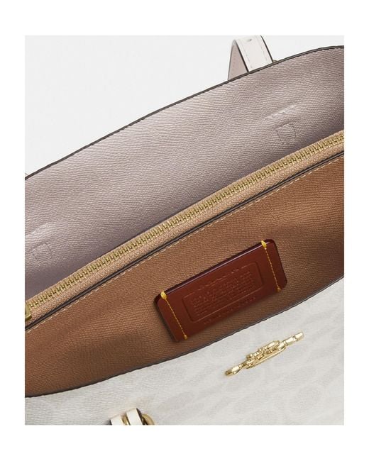 COACH White Mollie Tote Bag 25