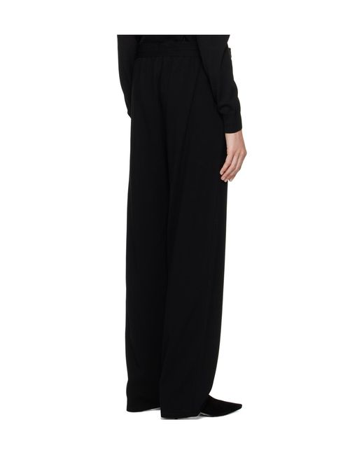 The Row Black High Waist Drawstring Pants