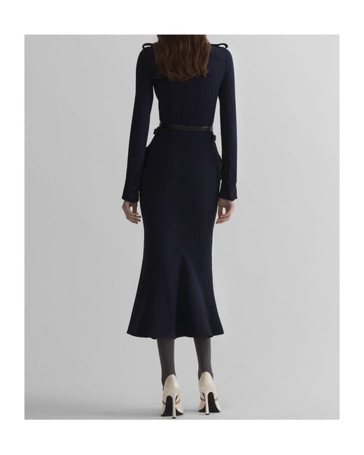 Mugler Black Military Shirt Dress