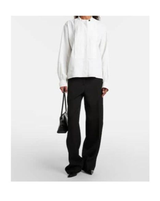 Jil Sander Black Low-Rise Wool Straight Pants
