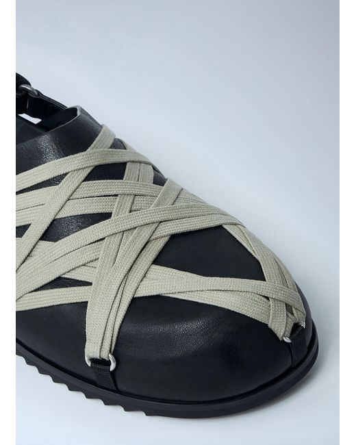 Rick Owens Black Wmns Megalace Slip-On Mules
