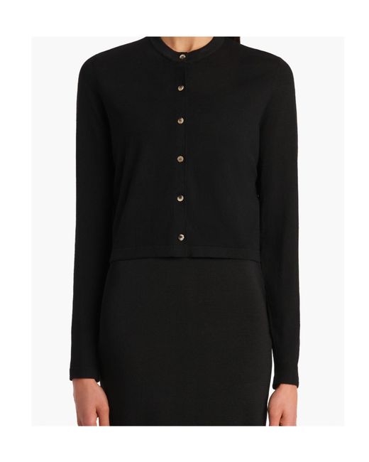 Khaite Black Long Sleeved Buttoned Cardigan