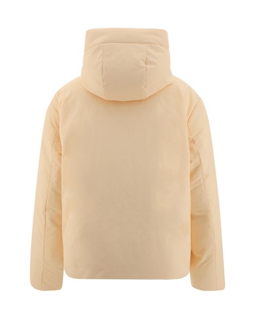 Jil Sander Natural Padded Zipped Down Jacket