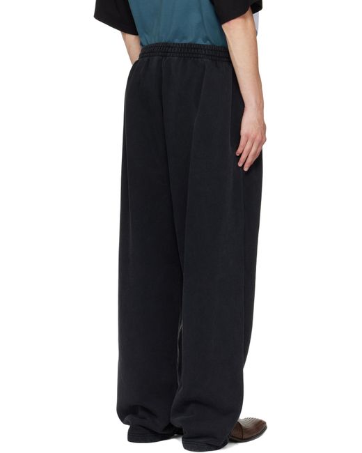 Martine Rose Black Wide-Leg Sweatpants for men