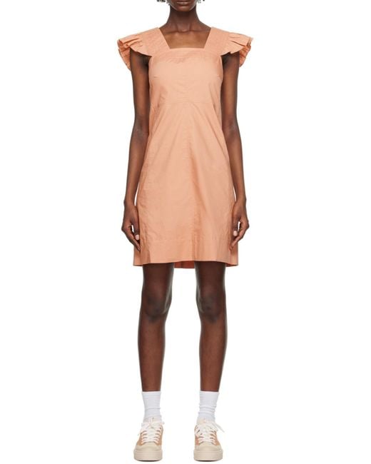 See By Chloé Pink Apron Mini Dress