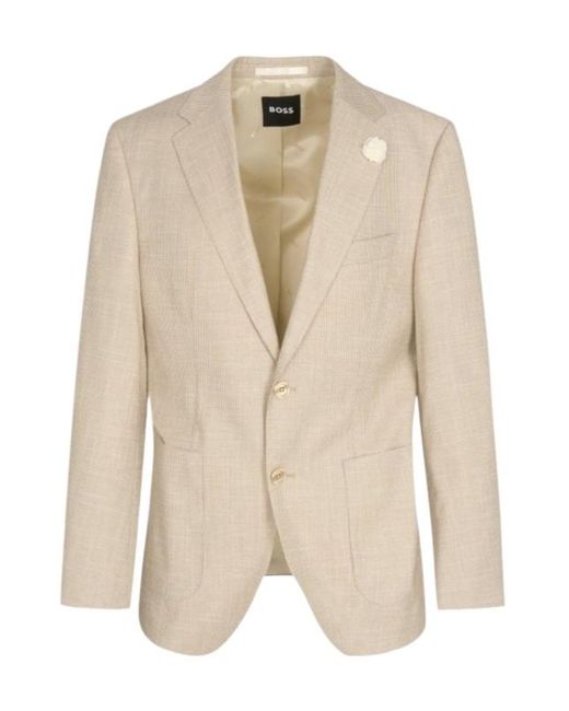 Boss Natural Single-Breasted Blazer for men