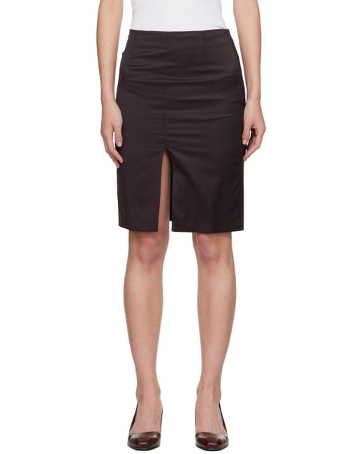 Our Legacy Brown Siren Front-Split Skirt