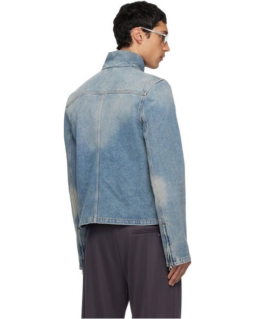 Courreges Blue Courrèges City Shadow Denim Jacket for men