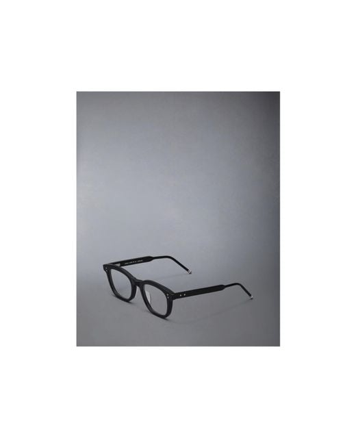 Thom Browne Black Eyewear Rectangular Frame Glasses for men