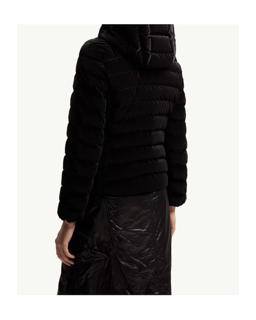 Moncler Black Logo Patch Quilted Jacket