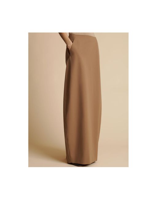 Khaite Natural Back Slit Skirt