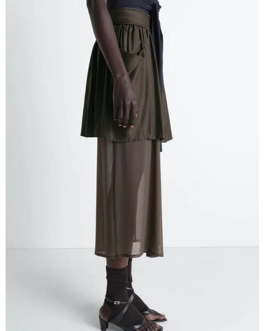 Lemaire Gray Pockets Draped Asymmetric Skirt