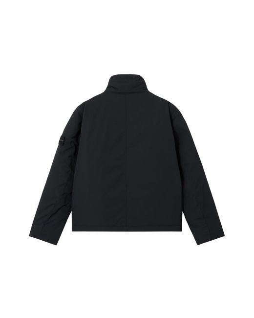 Stone Island Blue Logo Patch High Neck Jacket for men