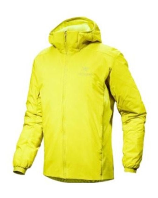 Arc'teryx Yellow Atom Zip-Up Hooded Jacket for men