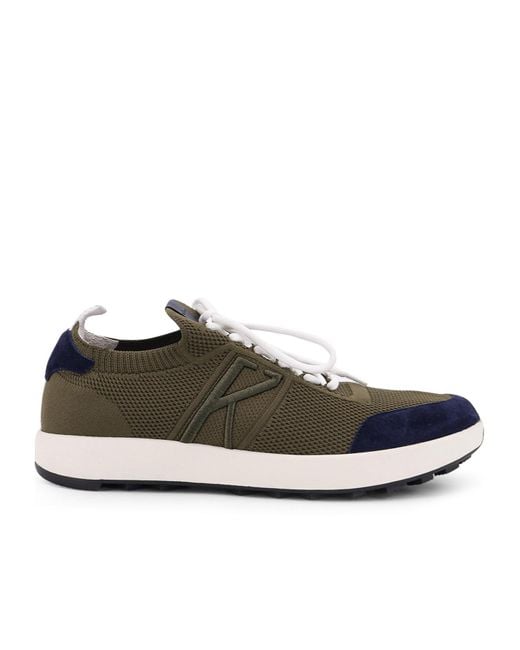 Kiton Multicolor Low-Top Mesh Sneakers for men