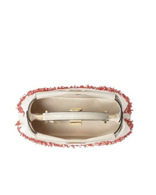 Fendi Pink Peekaboo Embellished Mini Tote Bag