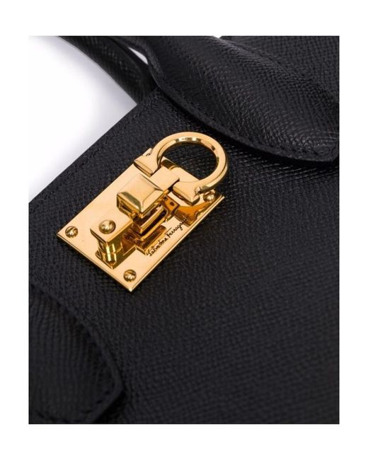 Ferragamo Black Logo Shoulder Bag