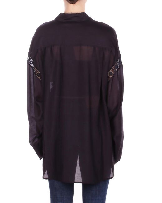 Blugirl Blumarine Blue Long-Sleeved Shirt