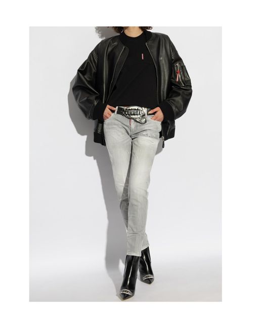 DSquared² Black Chest Pocket Crewneck T-Shirt