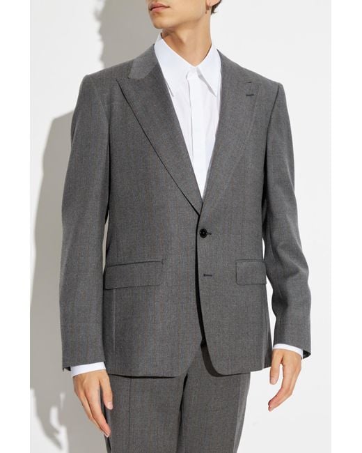 Dolce & Gabbana Gray Single Breasted Tailored Blazer for men