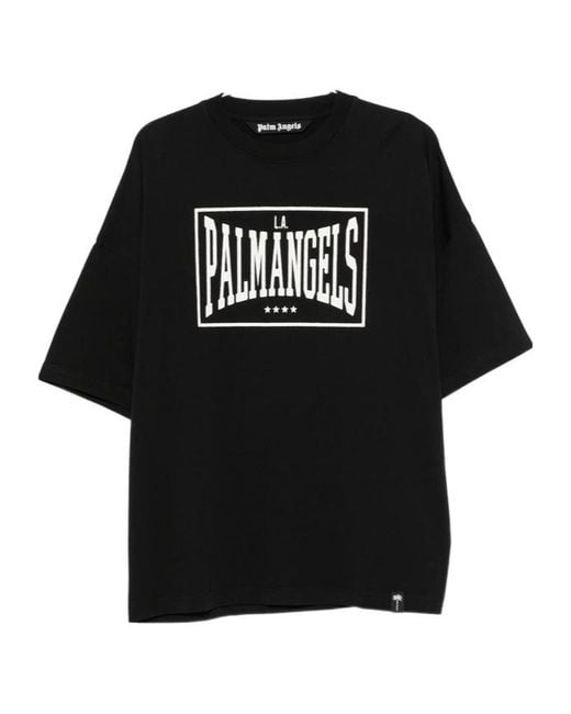 Palm Angels Black Short-Sleeved T-Shirt for men